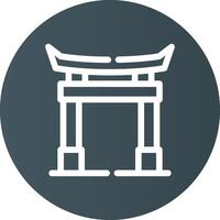 Torii Gate Creative Icon Design vector