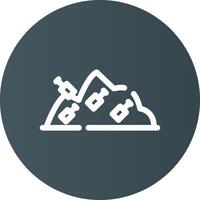 Landfill Creative Icon Design vector