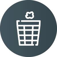 Trash Bin Creative Icon Design vector