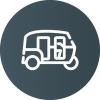 Rickshaw Creative Icon Design vector