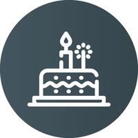 diseño de icono creativo de pastel de cumpleaños vector