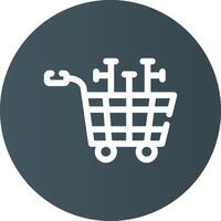 diseño de icono creativo de carrito de compras vector