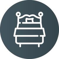 Double Bed Creative Icon Design vector