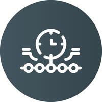 Circular Bending Process Creative Icon Design vector