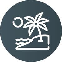 Island Landscape Creative Icon Design vector