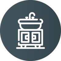 Washbasin Creative Icon Design vector