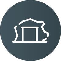 Mining Tunnel Creative Icon Design vector