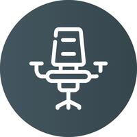 Desk Chair Creative Icon Design vector