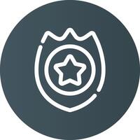 diseño de icono creativo de placa de policía vector
