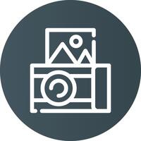 Instant Camera Creative Icon Design vector