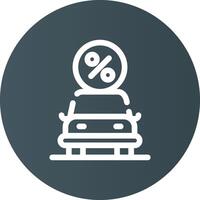 Car Loan Creative Icon Design vector