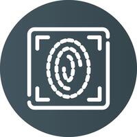 Fingerprint Scan Creative Icon Design vector