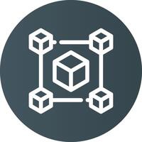 Blockchain Creative Icon Design vector