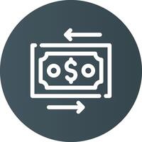 diseño de icono creativo de transferencia de dinero vector