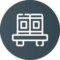 Book Shelf Creative Icon Design vector