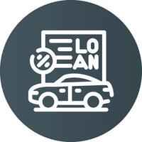 Car Loan Creative Icon Design vector