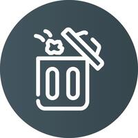 Throwing Trash Creative Icon Design vector