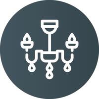 Chandelier Creative Icon Design vector