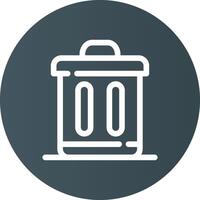 Trash Bin Creative Icon Design vector