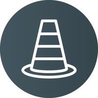 Traffic Cone Creative Icon Design vector