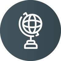 Globe Stand Creative Icon Design vector