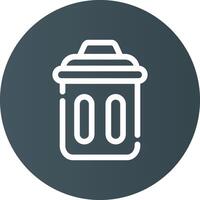 Trash Bin Creative Icon Design vector