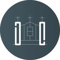 Cemetery Gate Creative Icon Design vector