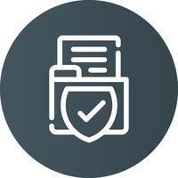 Secured Backup Creative Icon Design vector