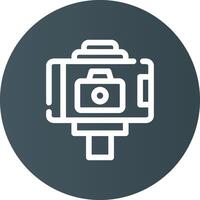 Selfie Stick Creative Icon Design vector