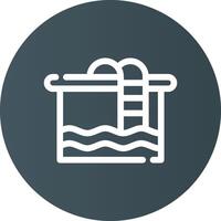 Swimming Pool Creative Icon Design vector