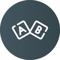 diseño de icono creativo de bloque abc vector