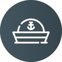 diseño de icono creativo de sombrero de marinero vector