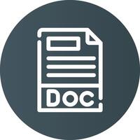 Doc File Format Creative Icon Design vector