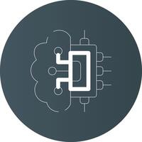 Brain Circuit Creative Icon Design vector