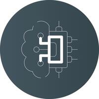 Brain Circuit Creative Icon Design vector