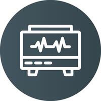 EKG Monitor Creative Icon Design vector