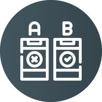 AB Testing Creative Icon Design vector