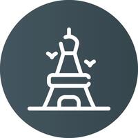 Eiffel Tower Creative Icon Design vector