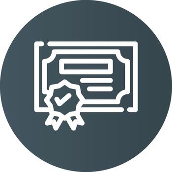 diseño de icono creativo de certificación vector