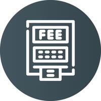 ATM Fees Creative Icon Design vector