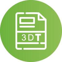 3DT Creative Icon Design vector