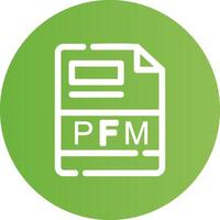 PFM Creative Icon Design vector