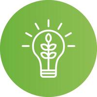 Ecological Bulb Creative Icon Design vector