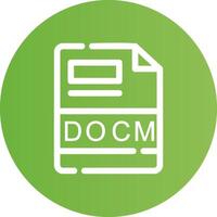 DOCM Creative Icon Design vector