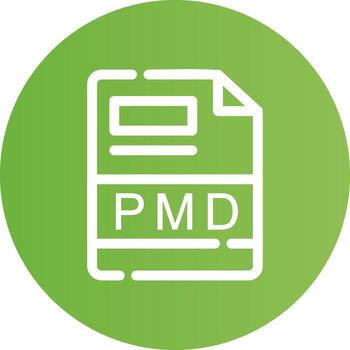 pmd creativo icono diseño vector