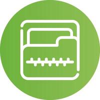 Zip Folder Creative Icon Design vector