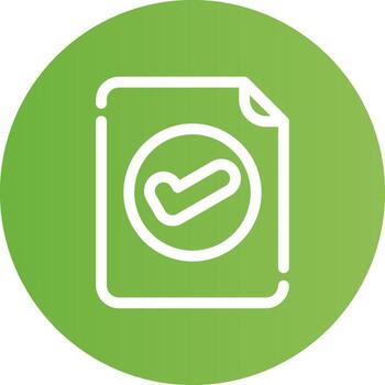 Valid Document Creative Icon Design vector