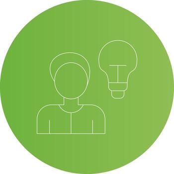 Thinking Creative Icon Design vector