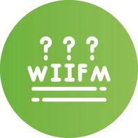Wiifm creativo icono diseño vector