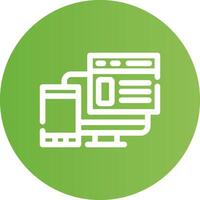 Responsive Website Creative Icon Design vector